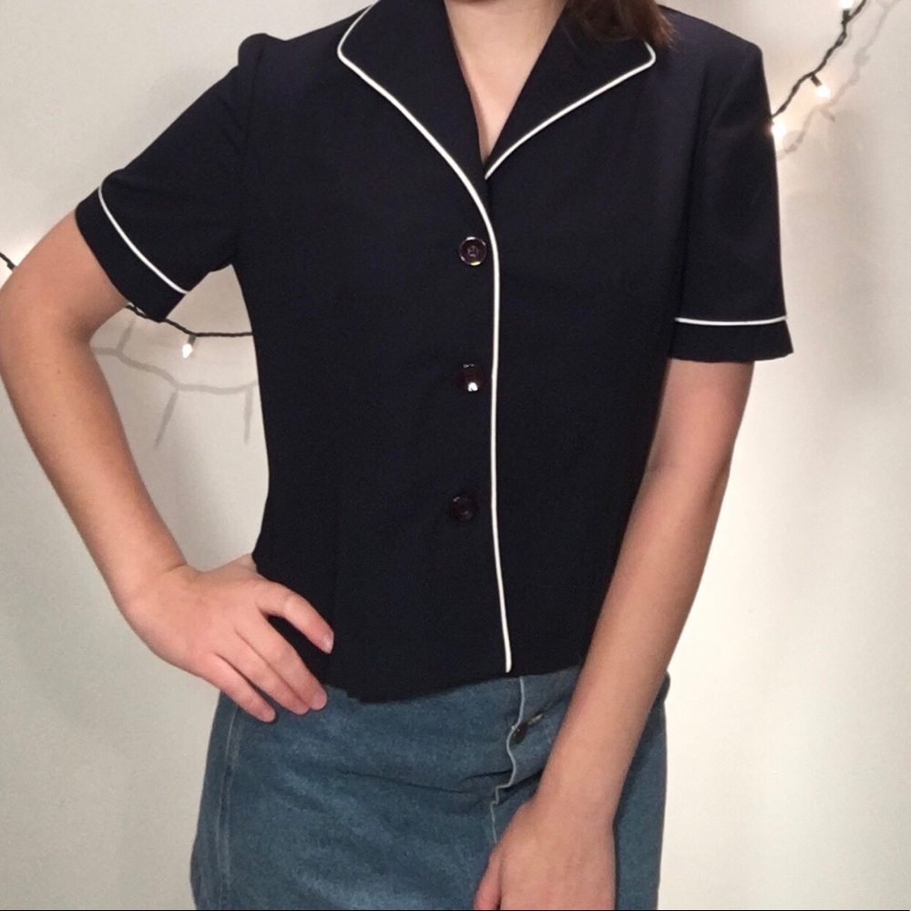 Julian Taylor Sailor Style Goth Button Up Blouse